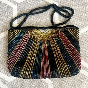 Beaded Multicolor Shoulder Bag